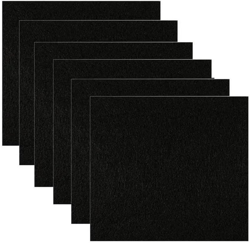 6 قطع من وسائد مرشح الكربون المنشط لصندوق فضلات القطط، أوراق استبدال لتنقية الهواء وامتصاص الروائح مقاس 6 × 6.5 بوصة - Image 1